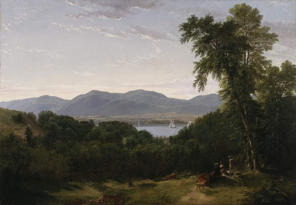 Detail of Beacon Hills on the Hudson River, 1852 by Asher Brown Durand