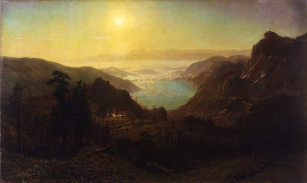 Detail of Donner Lake from the Summit, 1873 by Albert Bierstadt