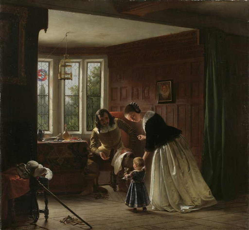 Detail of The Cavalier's Return, 1847 by Richard Caton Woodville