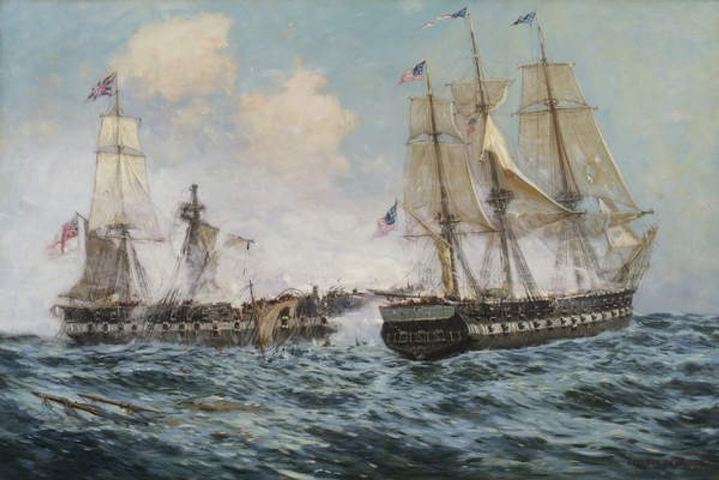 Detail of Engagement Between the U.S. Frigate 'Constitution' and H.M.S. 'Java', 1896 by Carlton Theodore Chapman