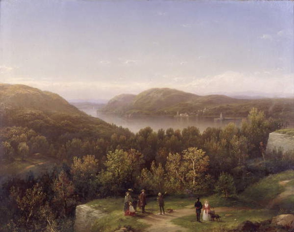 Detail of Hudson River Valley from Fort Putnam, West Point, 1855 by George Henry Boughton