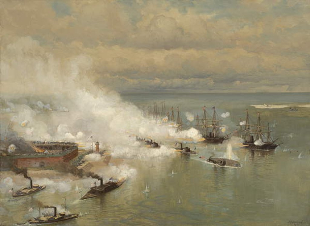 Detail of Battle of Mobile Bay, Alabama, 1886 by Julian Oliver Davidson