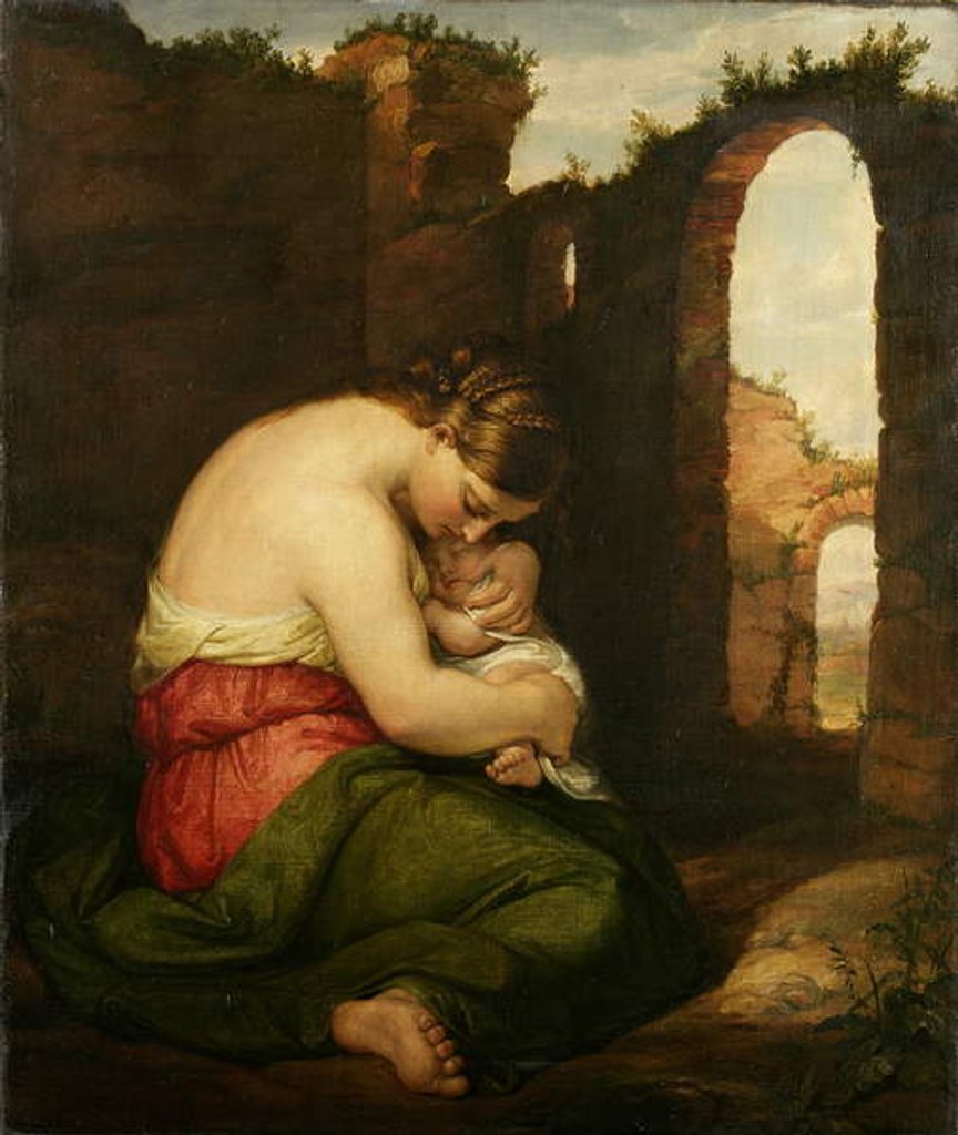 Detail of Mother and Child, 1849 by Daniel Huntington