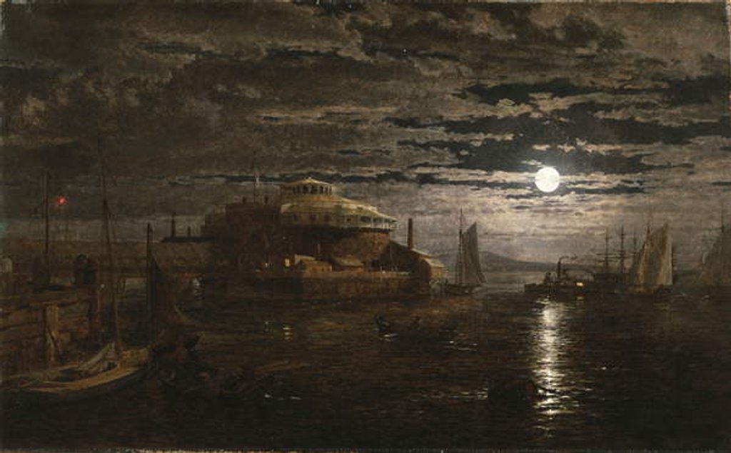 Detail of Castle Garden, New York City, 1859 by Jasper Francis Cropsey