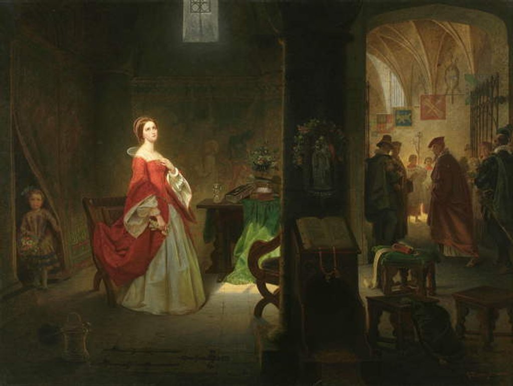 Detail of Princess Elizabeth in the Tower, 1860 by Emanuel Gottlieb Leutze