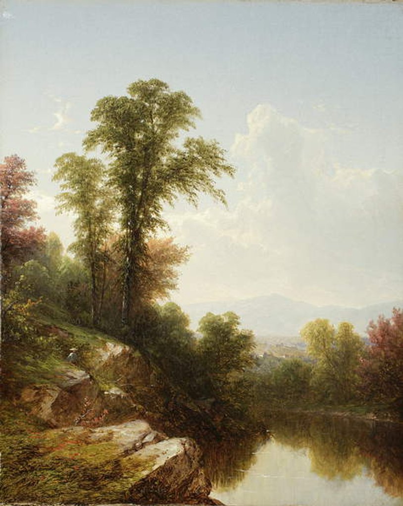Detail of River Scene, Catskill, 1861 by John William Casilear