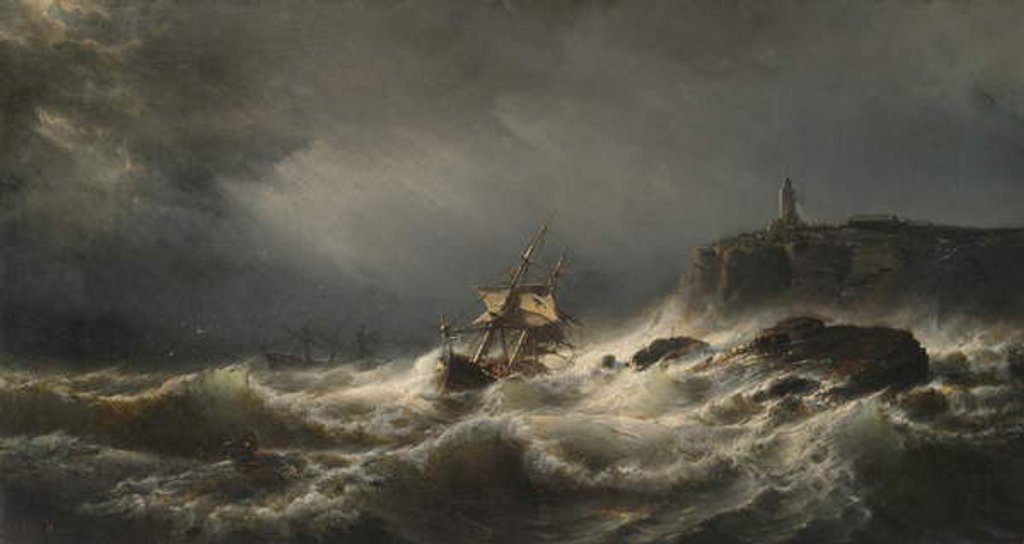 Detail of Wreck on the Isle of Jersey, 1862 by Mauritz Frederik Hendrik De Haas