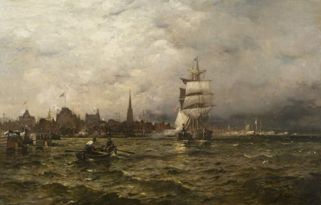 Detail of An April Day, New York, 1881 by Arthur Quartley