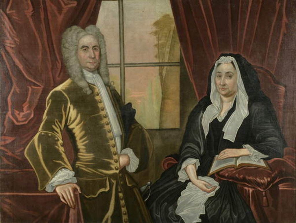 Detail of Captain and Mrs. Johannes Schuyler, c.1725-35 by John Watson