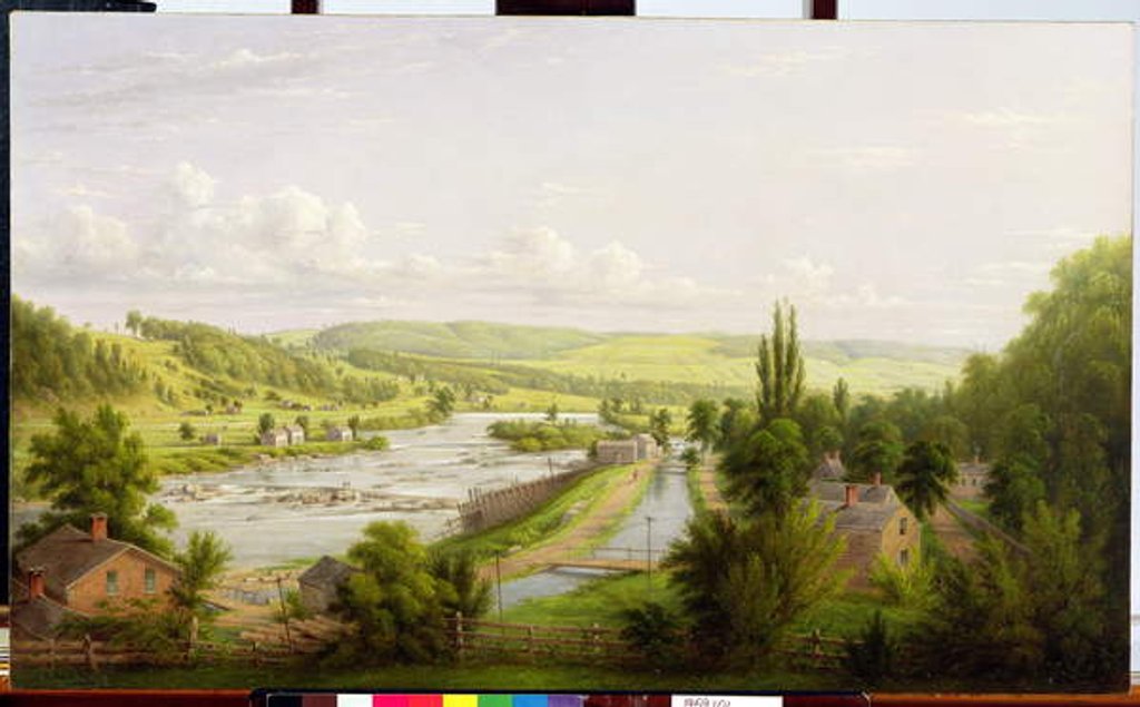 Detail of Mohawk River at Little Falls, New York, 1892 by William Rickarby Miller