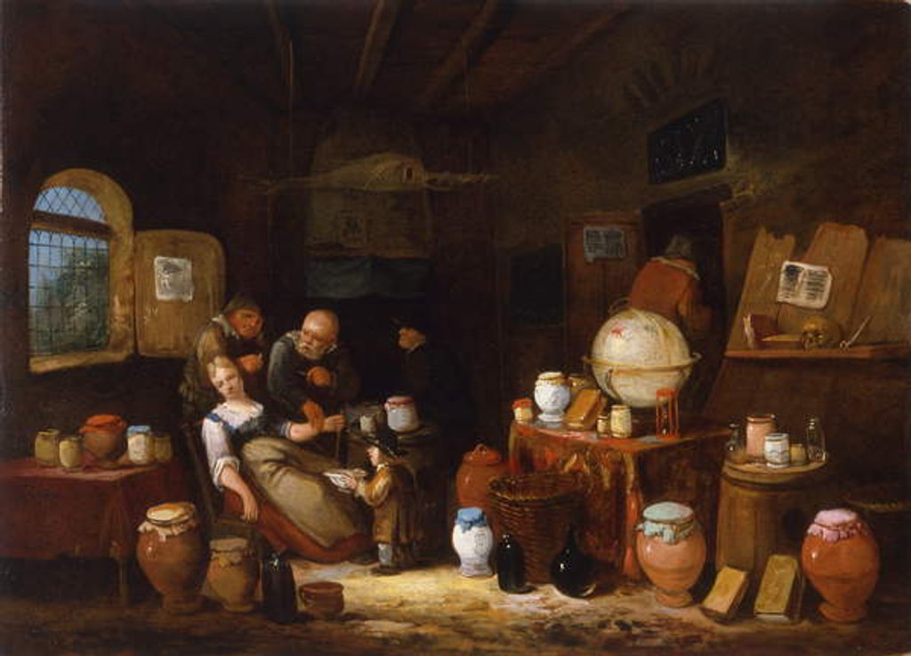 Detail of Dutch Apothecary, c.1775-1800 by Dutch School