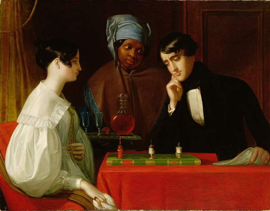 Detail of The Chess Players, c.1836 by George Whiting Flagg