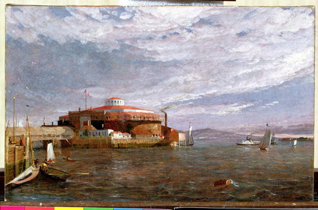 Detail of Castle Garden Day, 1851 by Jasper Francis Cropsey