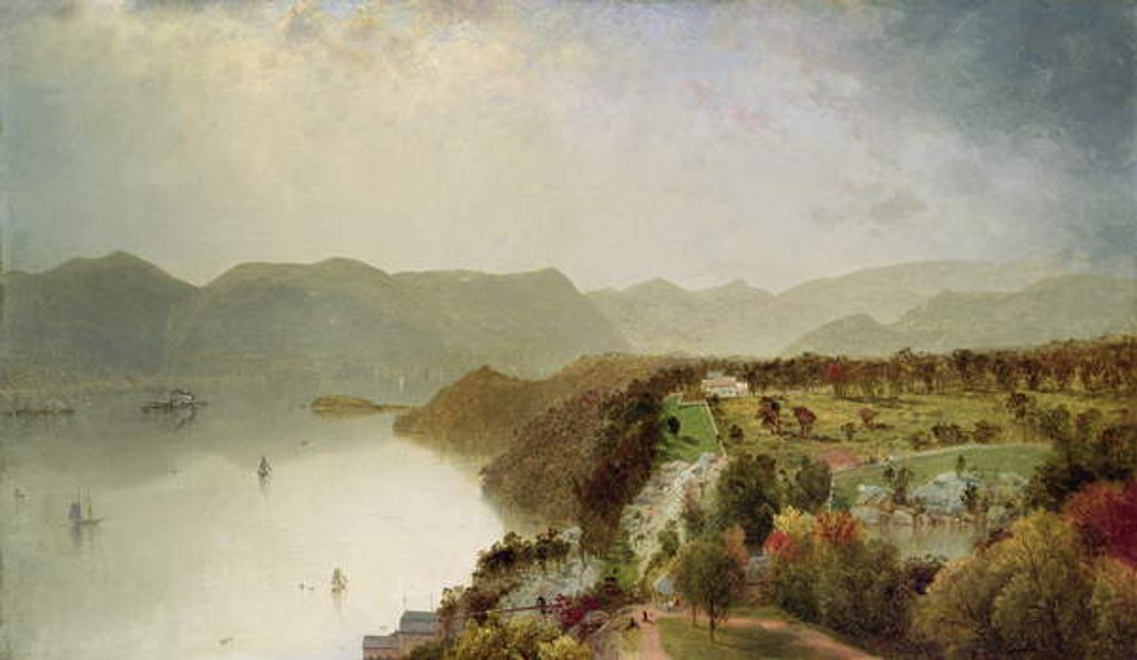 Detail of View of Cozzen's Hotel Near West Point, NY, 1863 by John Frederick Kensett