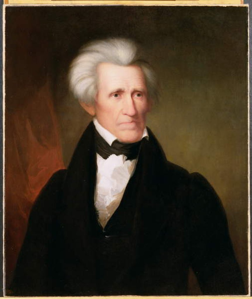 Detail of Andrew Jackson, 1835 by Asher Brown Durand