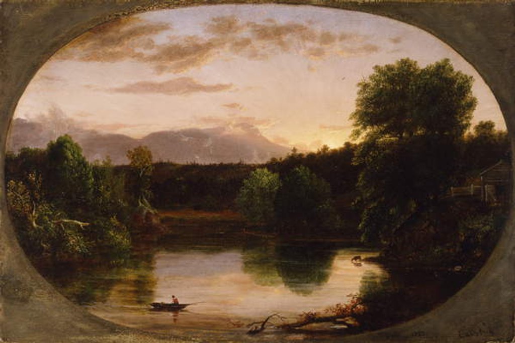 Detail of Sunset, View on Catskill Creek, 1833 by Thomas Cole