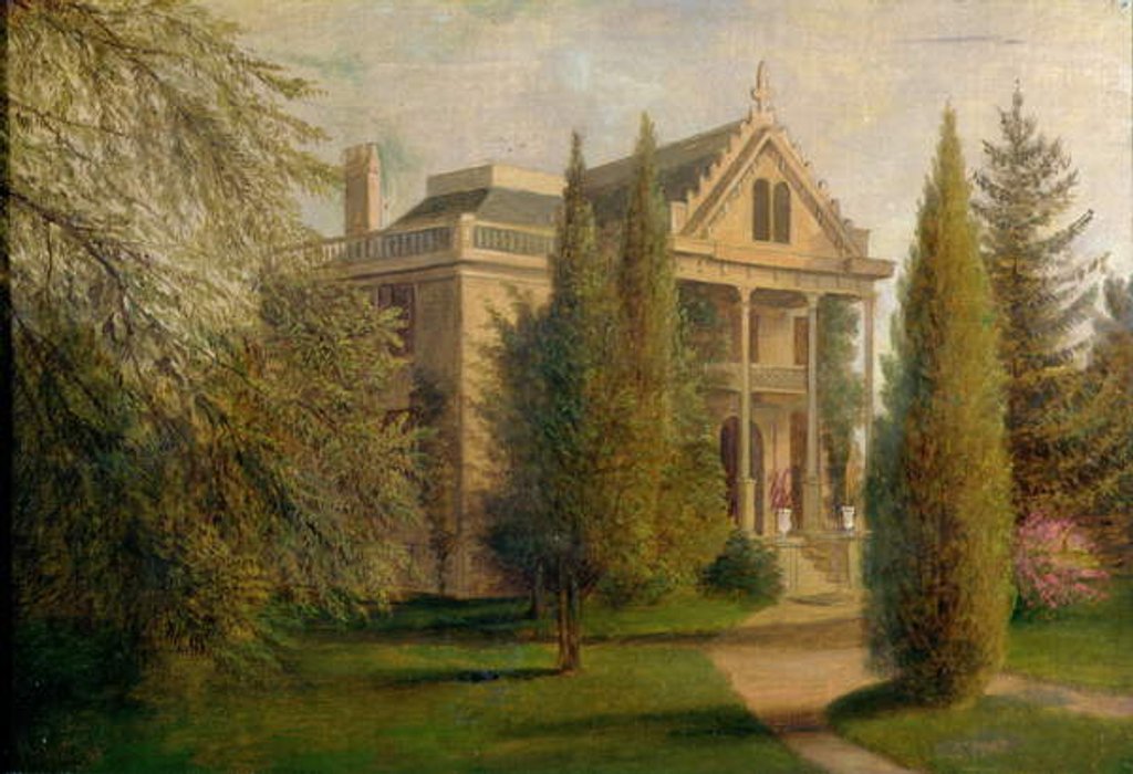 Detail of View of Dungan Manor House, Staten Island, 1876 by James Henry Wright