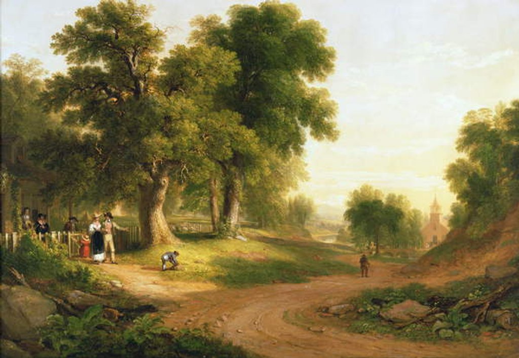 Detail of Sunday Morning, 1839 by Asher Brown Durand