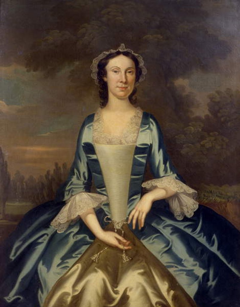 Detail of Mrs. William Walton, c.1750 by John Wollaston