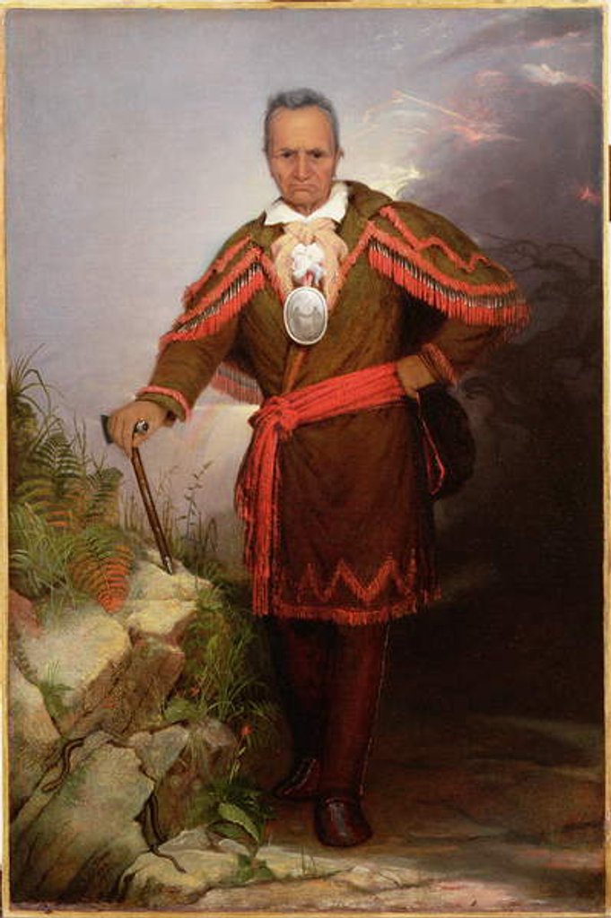Detail of Portrait of Sa-go-ye-wat-hg or Red Jacket, c.1828 by Robert Walter Weir