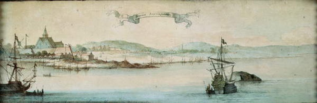 Detail of New Amsterdam, New Netherland, 1650 by Laurens Block