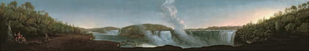 Detail of Niagara Falls from under Table Rock, 1808 by John Trumbull