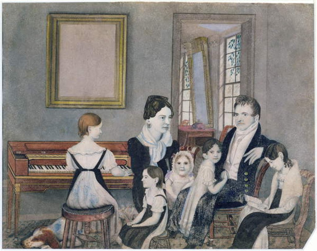 Detail of The Schuyler Family, 1824 by Ambrose Andrews
