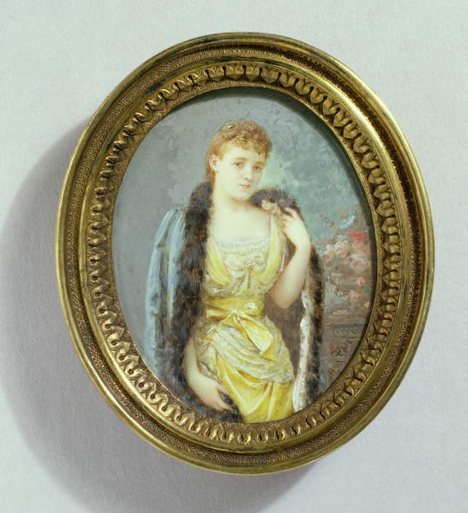 Detail of Portrait of Edith Wharton, 1890 by Fernand Paillet