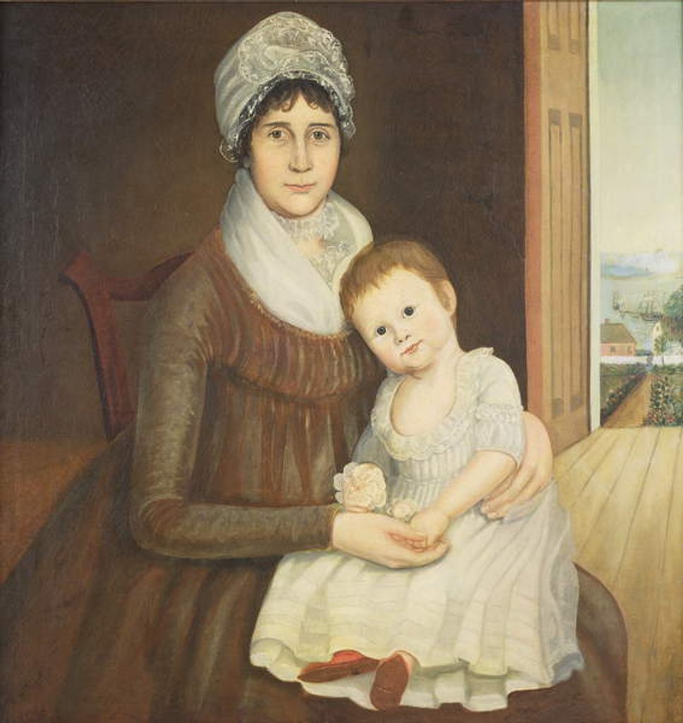 Detail of Mrs. Daniel Truman and Child, c.1798-1810 by Reuben Moulthrop