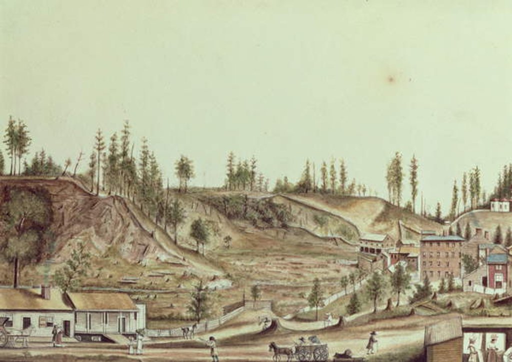 Detail of Ballston Spring, New York, 1807 by Anne Marguerite Hyde de Neuville