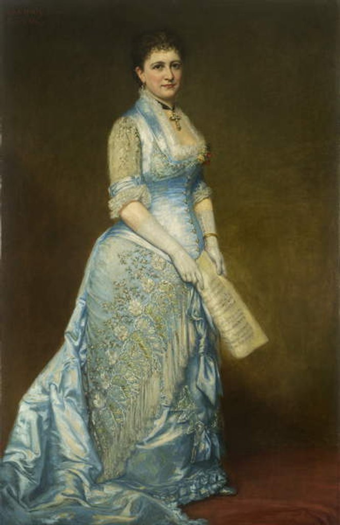 Detail of Portrait of Emma Thursby, 1879 by George Peter Alexander Healy