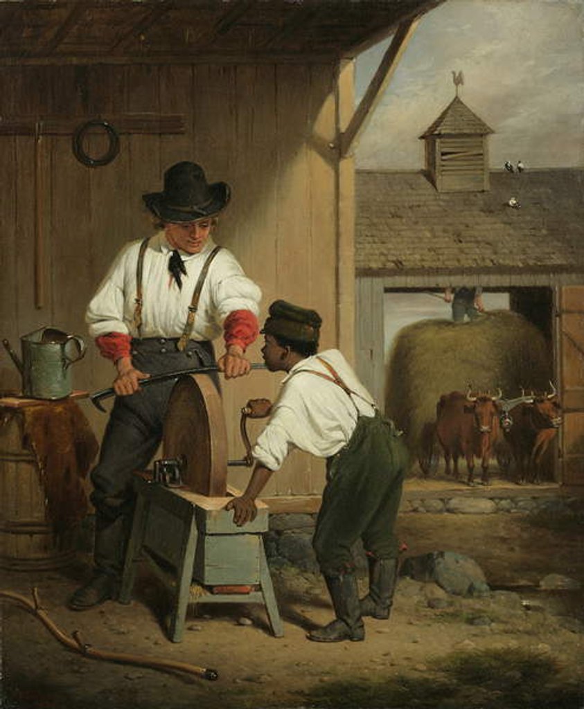 Detail of The Scythe Grinder, 1856 by Francis William Edmonds