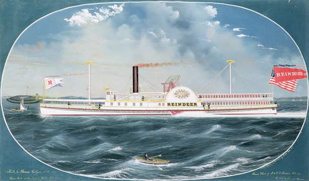 Detail of Steamboat 'Reindeer', 1850 by James Bard