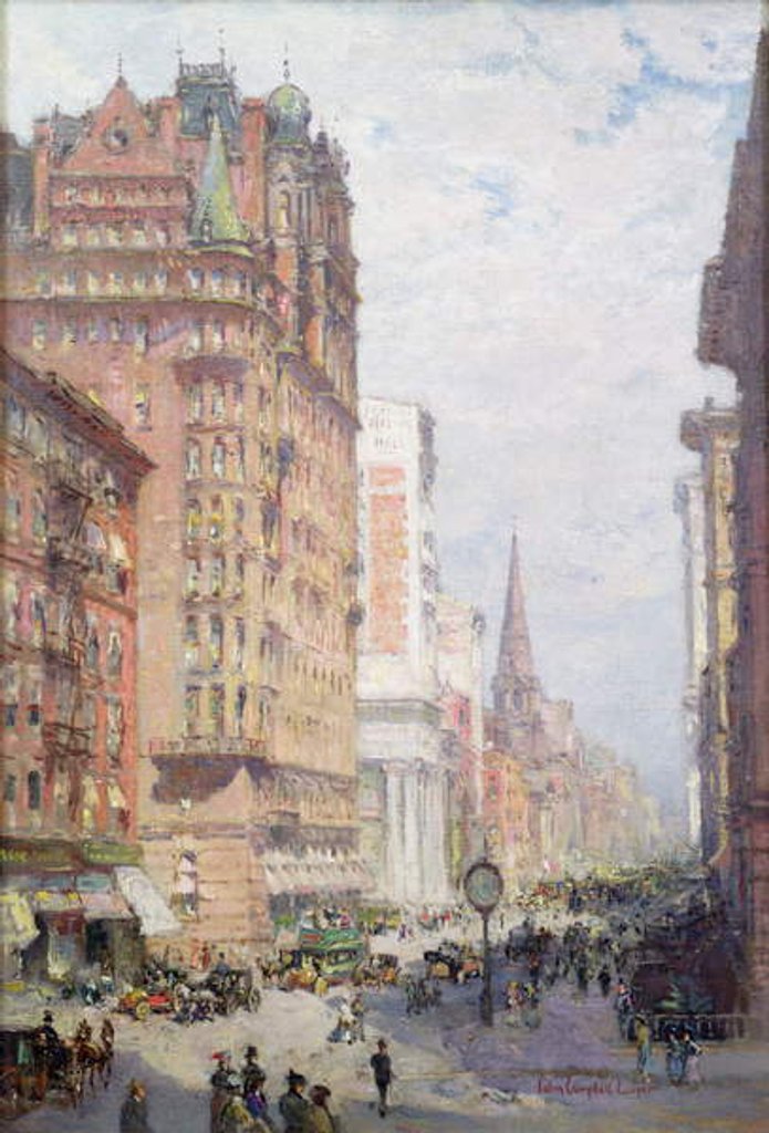 Detail of Fifth Avenue, New York City, 1906 by Colin Campbell Cooper
