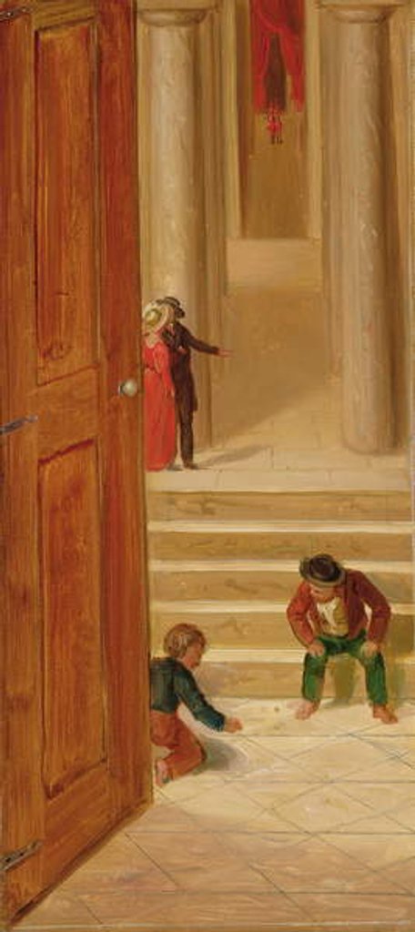 Detail of Boys Playing Marbles, 1936 by Asher Brown Durand