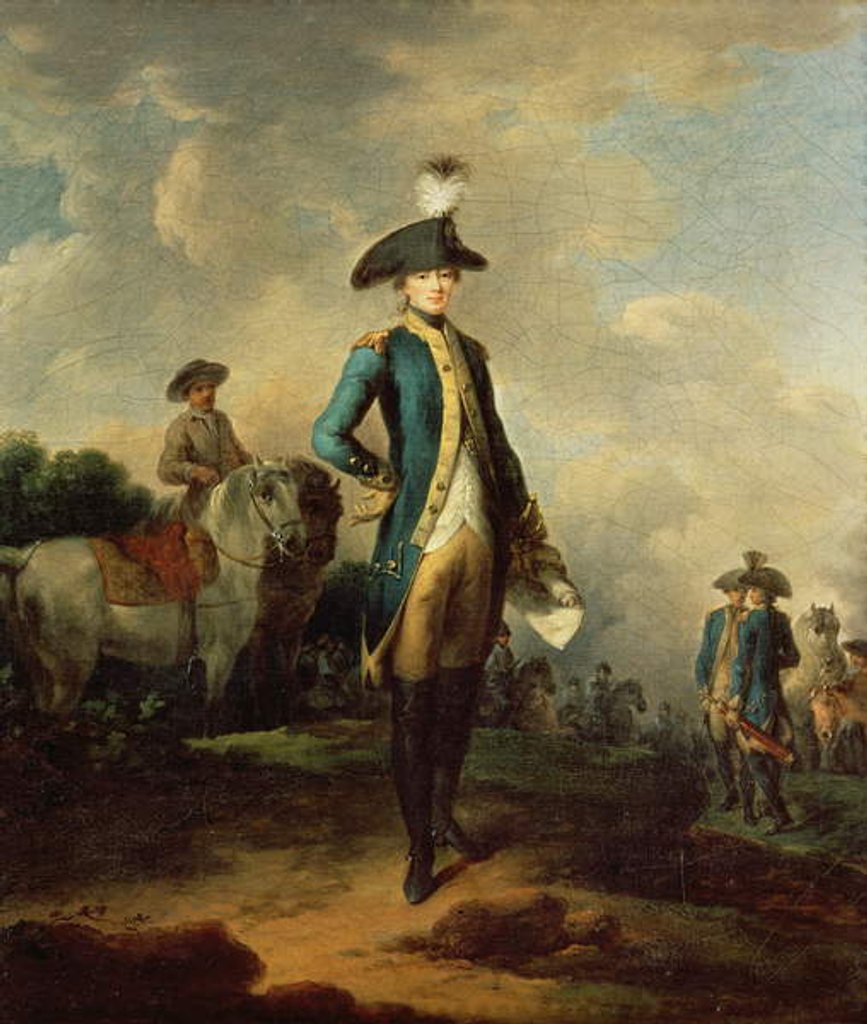 Detail of Marquis de La Fayette, c.1781-85 by Francesco Giuseppe Casanova