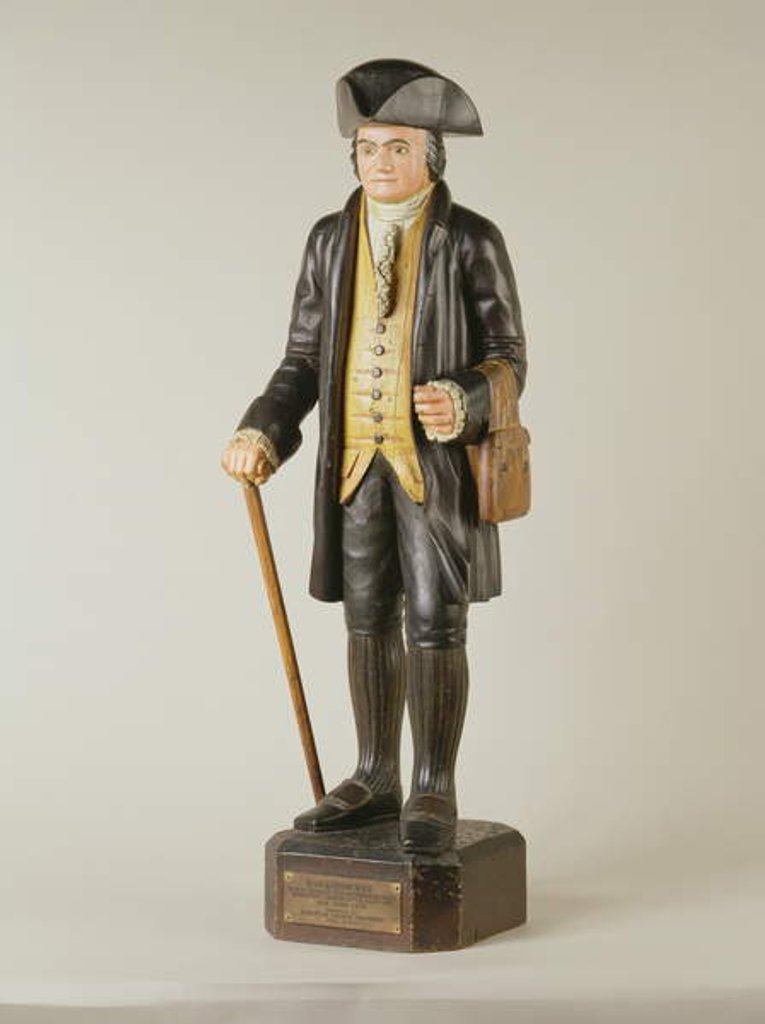 Detail of Sculpture of Diedrich Knickerbocker which stood in Knickerbocker Hall in New York City, c.1850-67 by American School
