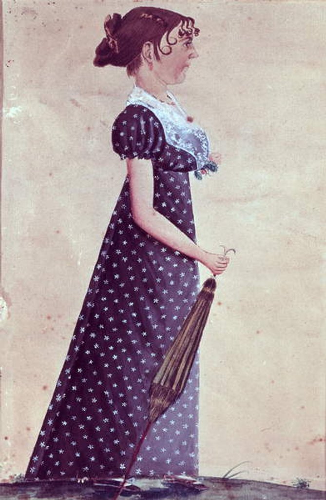 Detail of Girl with Green Umbrella, c.1835 by Jacob Maentel