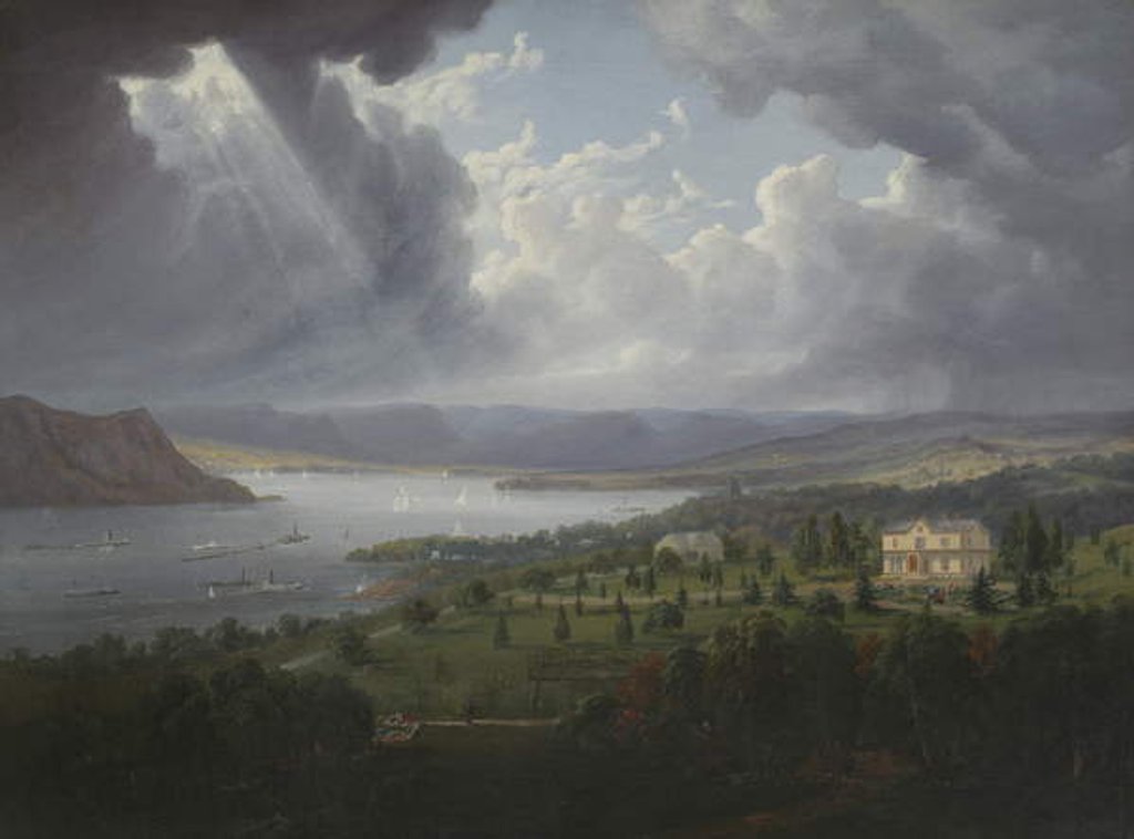Detail of View of the Hudson River from Tarrytown Heights by Robert the Younger Havell
