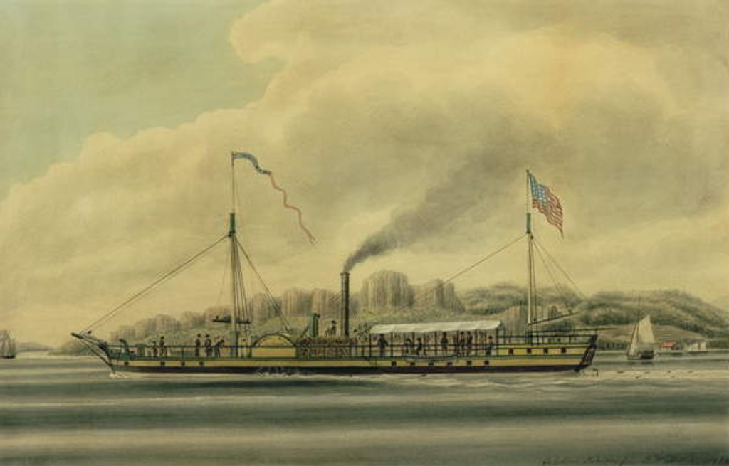 Detail of The Hudson River Steamboat, 'Clermont', c.1858 by Richard Varick De Witt