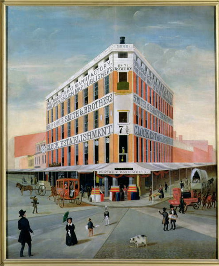 Detail of No.7 1/2 Bowery, NYC, c.1837-39 by American School