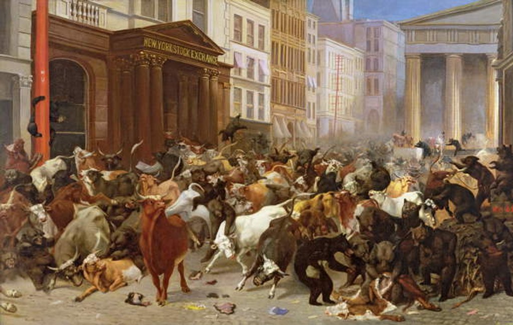 Detail of The Bulls and Bears in the Market, 1879 by William Holbrook Beard