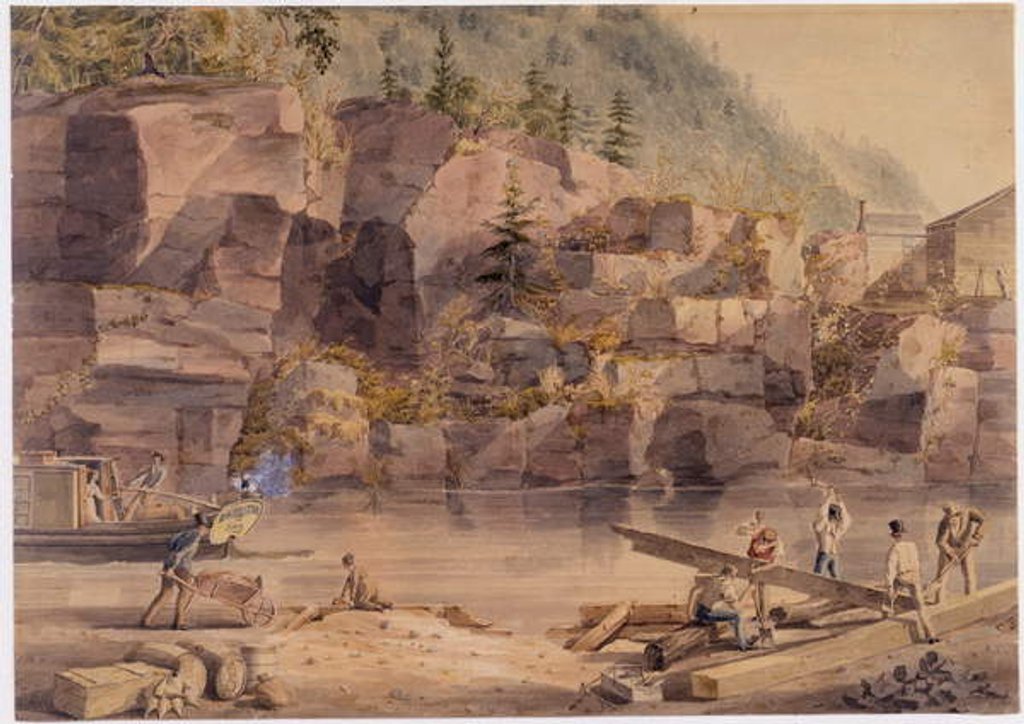 Detail of Construction of the Erie Canal by John William Hill
