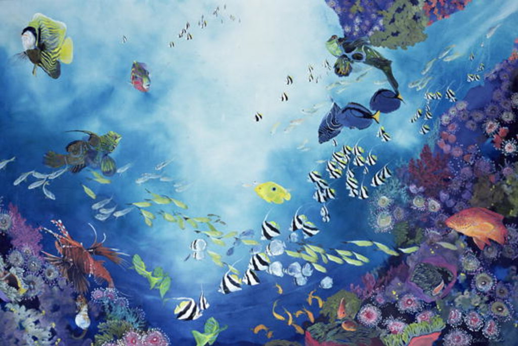 Detail of Underwater World III, 2002 by Odile Kidd