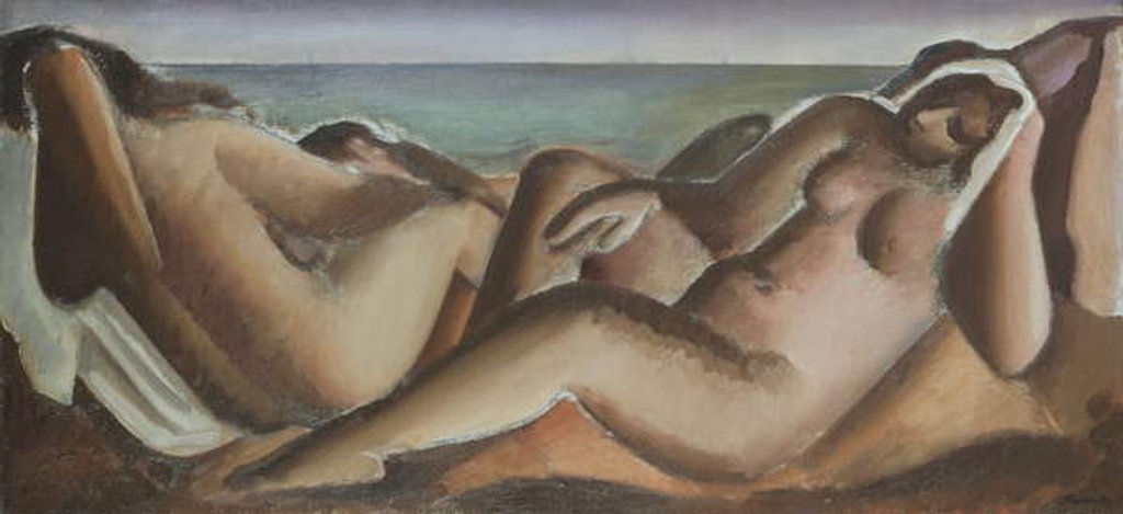 Detail of Bathers Resting, c.1936 by Bernard Meninsky