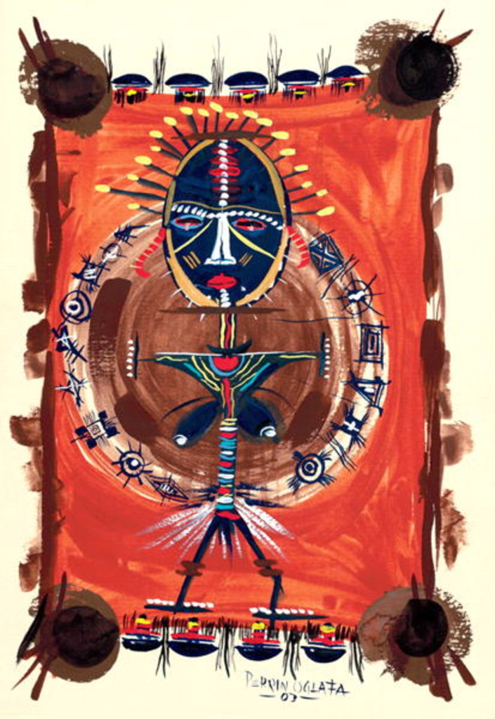 Detail of Ashanti Talk, 2003 by Oglafa Ebitari Perrin