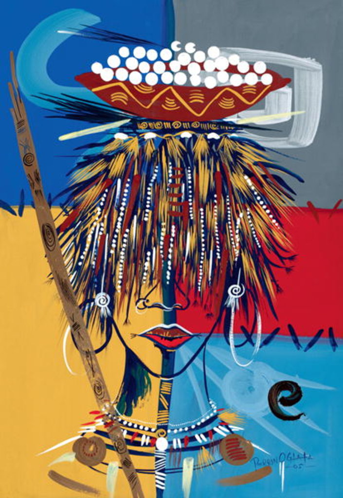 Detail of African Beauty 2, 2005 by Oglafa Ebitari Perrin