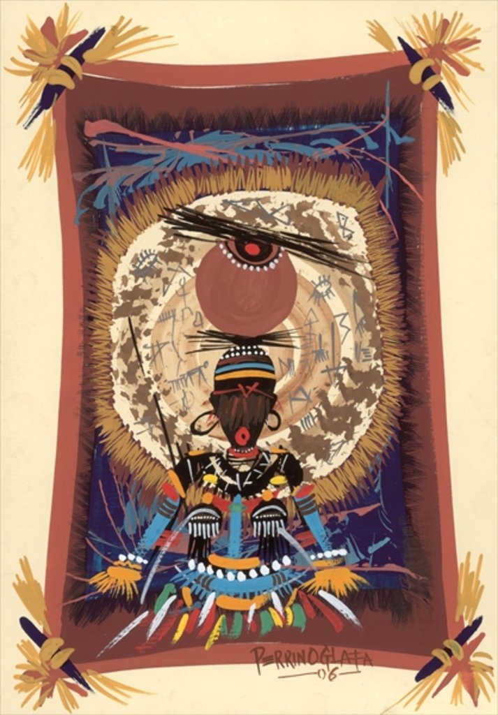 Detail of Diviner Tray, 2006 by Oglafa Ebitari Perrin