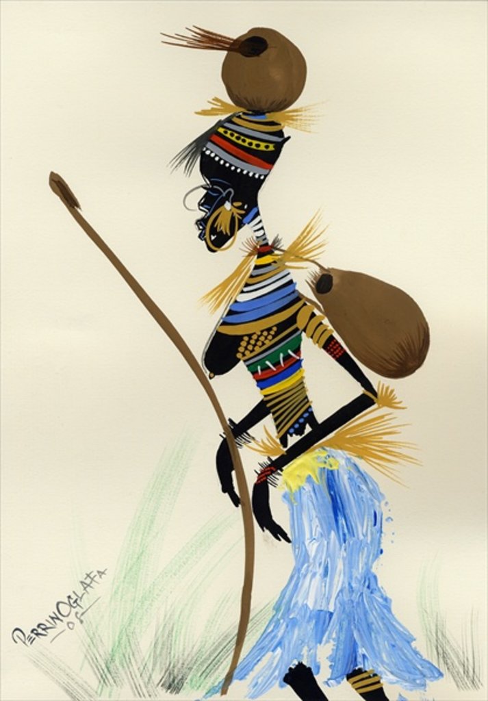 Detail of Going for a hunt 1, 2008 by Oglafa Ebitari Perrin