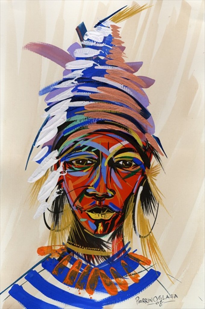 Detail of Am I an Aborigin 2, 2008 by Oglafa Ebitari Perrin